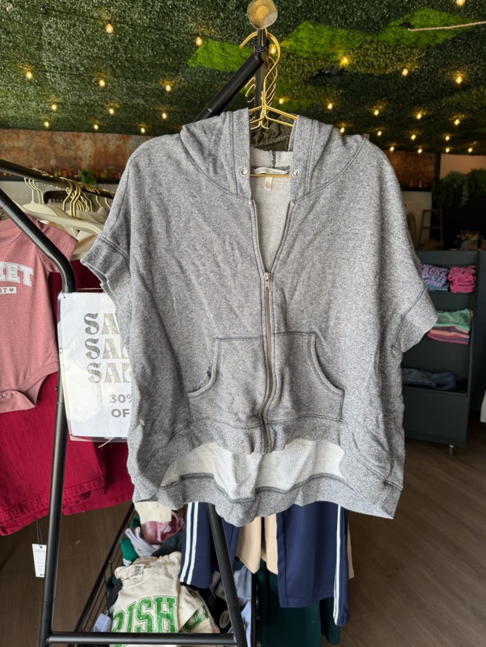 Victoria's Secret Gray Zip-Up Hoodie A096